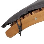 vidaXL Chaise longue avec coussins gris foncé bois massif acacia