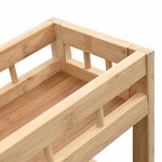 vidaXL Chariot de Cuisine avec Roues Naturel 60 x 18 x 97 cm Bambou