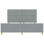 Cadre de lit vidaXL Gris clair 180x200 cm Tissu
