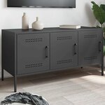 vidaXL Meuble TV noir 100 5x39x50 5 cm acier