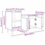 vidaXL Meuble TV Bois Ancien 100 x 35 x 55 cm Bois d'ingénierie