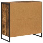 vidaXL Buffet Chêne Fumé 79 x 36 x 75.5 cm Bois d'ingénierie