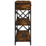 vidaXL Table console chêne fumé 75x28x75 cm bois d'ingénierie