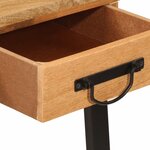 vidaXL Bureau avec tiroirs 105x55x70 cm bois de manguier massif et fer