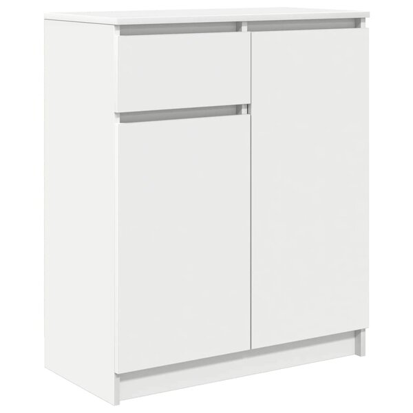 vidaXL Buffet avec tiroir blanc 71x35x84 cm bois d'ingénierie