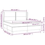 vidaXL Sommier à lattes de lit et matelas Gris clair 200x200cm Velours