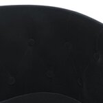vidaXL Chaise cabriolet noir velours