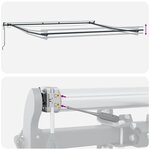 vidaXL Auvent rétractable automatique avec LED bordeaux 400x300 cm