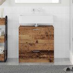 vidaXL Meuble Sous Évier Bois Ancien 59 x 37 x 59 cm Bois d'ingénierie