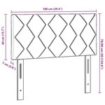 vidaXL Tête de Lit en Tissu Géométrique Gris clair 100 cm tissu