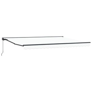 vidaXL Auvent Rétractable Blanc 450x300 cm tissu