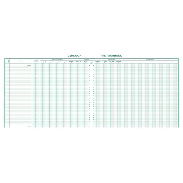 Piqûre Tva Sorties - Texte Nl - 31 Lignes - Avec Feuille D'identification - Blanc - Exacompta