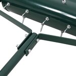 vidaXL Roller à gazon tiré avec des pinces aérateur Vert 128 x 38 cm
