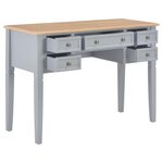 Bureau table meuble travail informatique gris 109 5 cm bois 0502121