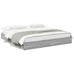 vidaXL Cadre de lit avec tiroirs sans matelas sonoma gris 180x200 cm