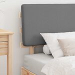 vidaXL Cadre de lit avec tête de lit rembourrée Gris clair 80 x 200 cm