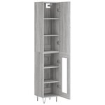 vidaXL Buffet haut Sonoma gris 34 5x34x180 cm Bois d'ingénierie
