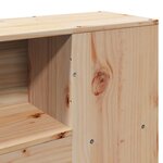 vidaXL Lit bibliothèque sans matelas 140x190 cm bois de pin massif