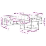 vidaXL Ensemble de canapés d'extérieur 8 pc Naturel et Beige