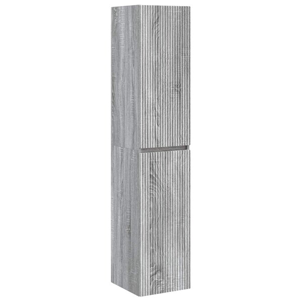 vidaXL Cabinet de Salle de Bain Mural Sonoma gris 33 x 34 5 x 160 cm