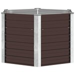 vidaXL Lit surélevé de jardin Marron 129x129x77 cm Acier galvanisé