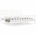 vidaXL Cadre de lit sans matelas blanc bois massif de pin