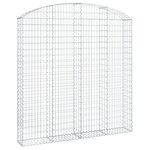 vidaXL Panier de gabions arqué 200x30x200/220 cm Fer galvanisé
