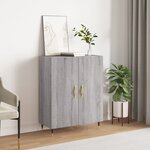 vidaXL Buffet sonoma gris 69 5x34x90 cm bois d'ingénierie