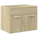 vidaXL Armoire lavabo de salle de bain et bassin intégré chêne sonoma