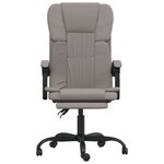 vidaXL Fauteuil inclinable de bureau Taupe Tissu