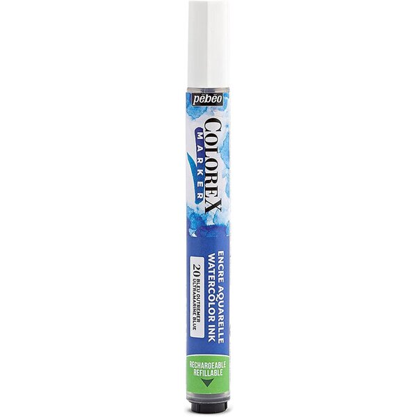 Marqueur encre colorex bleu outremer pébéo