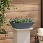 vidaXL Pot de jardin en forme de bol 5 Pièces Anthracite 50 x 50 x 15 cm