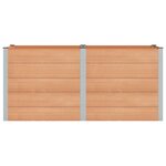 vidaXL Jardinière surélevée Marron 200 x 100 x 91 cm WPC et Aluminium