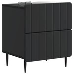 vidaXL Cabinet de chevet 2 pièces Noir 43 x 34 5 x 49 5 cm