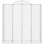 vidaXL Paniers à gabions arqués 8 Pièces 200x50x200/220 cm Fer galvanisé