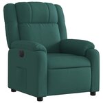 vidaXL Fauteuil inclinable électrique Vert foncé Tissu