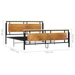 vidaXL Cadre de lit sans matelas métal 180x200 cm