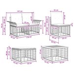 vidaXL Ensemble de canapés d'extérieur 12 Pièces Blanc Naturel et Crème