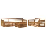 vidaXL Ensemble de canapés d'extérieur 6 Pièces Naturel