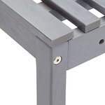 vidaXL Banc d'angle de jardin Gris 140 cm Bois solide d'acacia