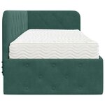 vidaXL Cadre de lit d'angle Vert foncé 80 x 200 cm Velours