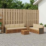 vidaXL Ensembles de canapés avec coussin 8 Pièces Bois d'Acacia Massif
