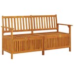 vidaXL Banc de rangement 148 cm Bois d'acacia solide