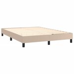 vidaXL Sommier à lattes de lit avec matelas Cappuccino 140x190 cm