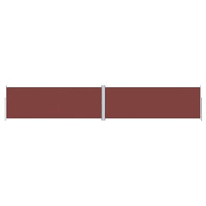 vidaXL Auvent latéral rétractable Marron 180x1000 cm