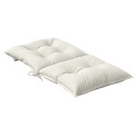 vidaXL Coussins de chaise à dossier bas lot de 2 crème mélangé tissu