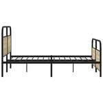 vidaXL Cadre de lit en métal sans matelas chêne sonoma 160x200 cm