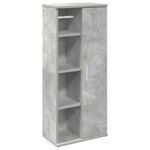 vidaXL Meuble de salle de bain avec porte-rouleau gris béton