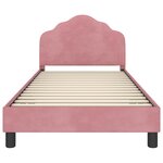 vidaXL Cadre de lit pour enfants avec tête de lit Rose 90 x 190 cm