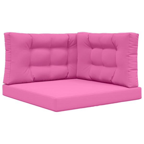 vidaXL Coussin de canapé d'extérieur 3 Pièces Rose Polyester